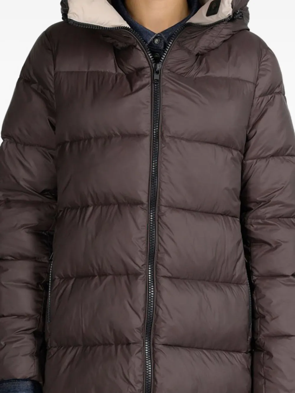 Canadian Hooded Oversized Coat In Brown