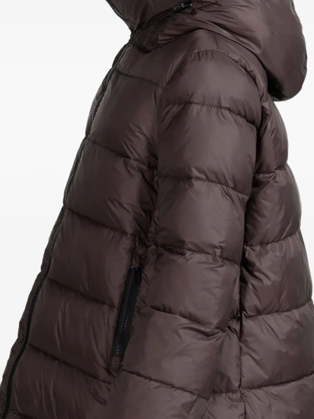 Canadian Hooded Oversized Coat In Brown