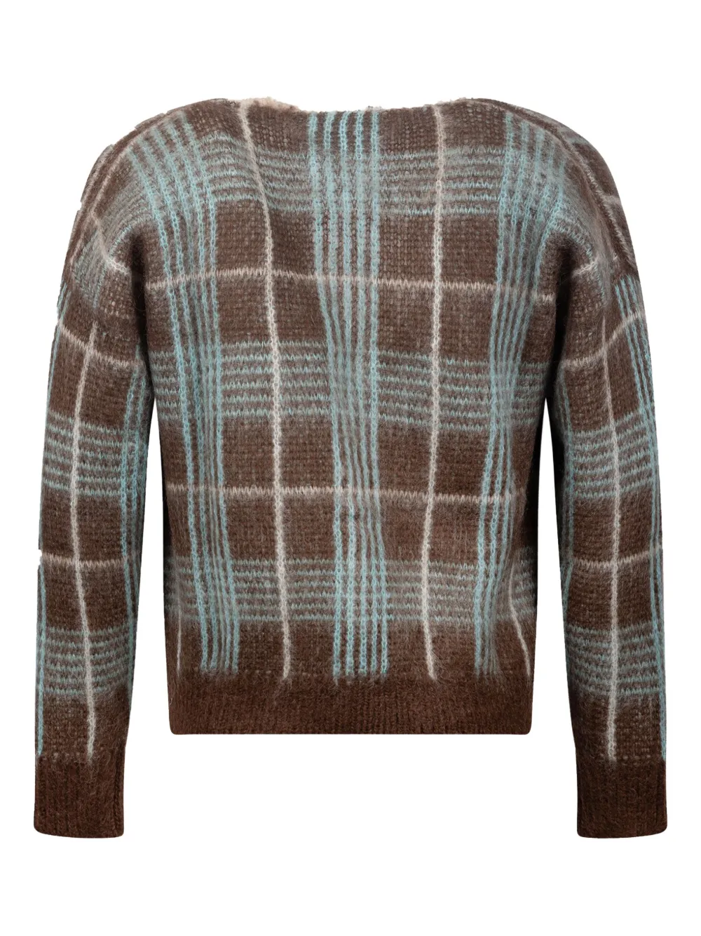 AMARANTO  check-pattern brushed-wool cardigan | Cardigans | Image 2