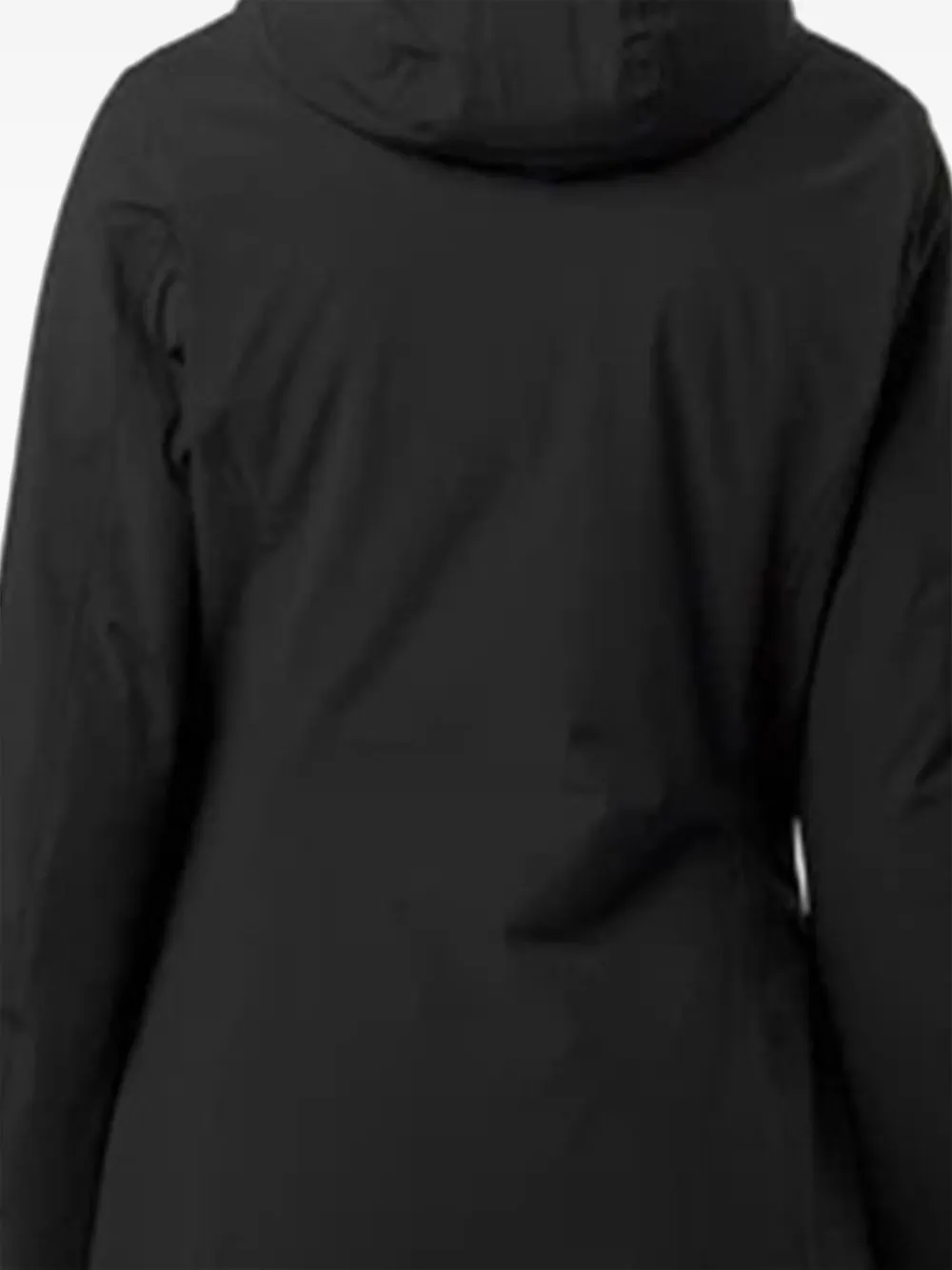 K-way Hooded Zip-up Parka Coat In Black