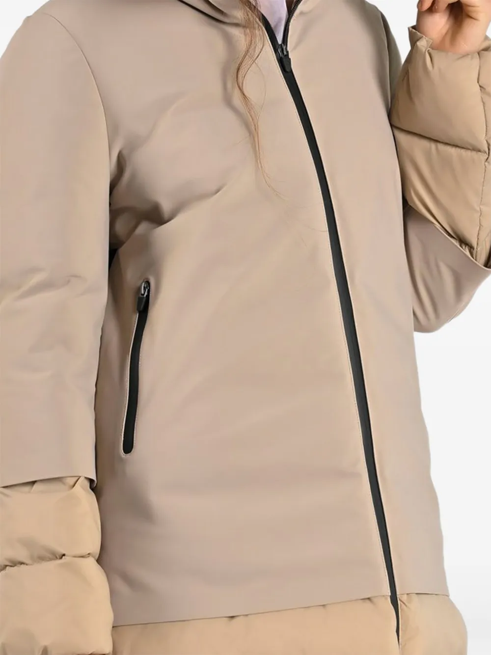 Canadian Becancour gewatteerde jas met capuchon Beige