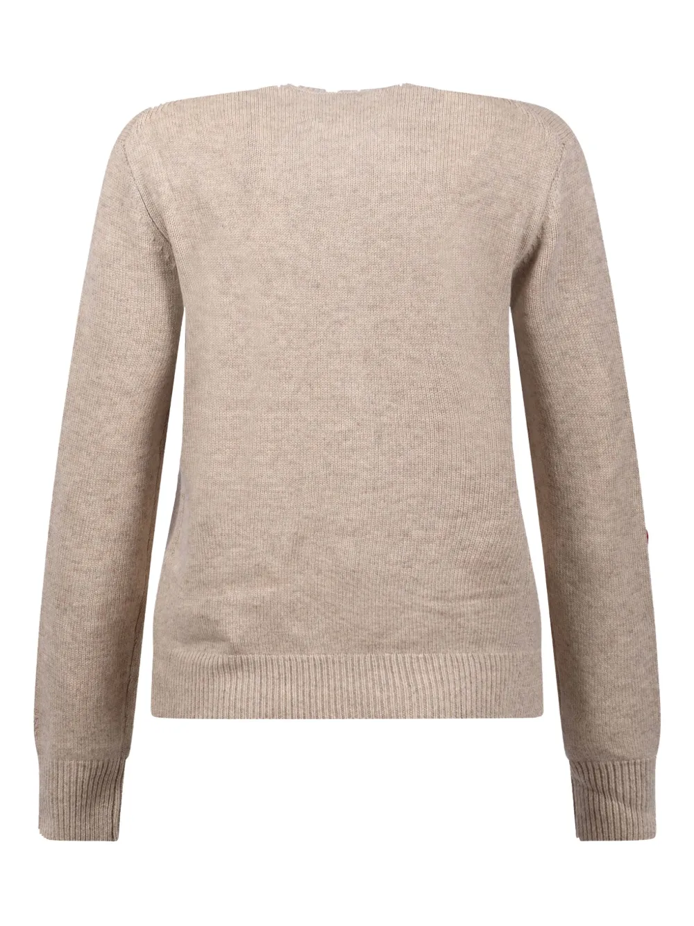 Mc2 Saint Barth Heart-detail Sweater In Neutral
