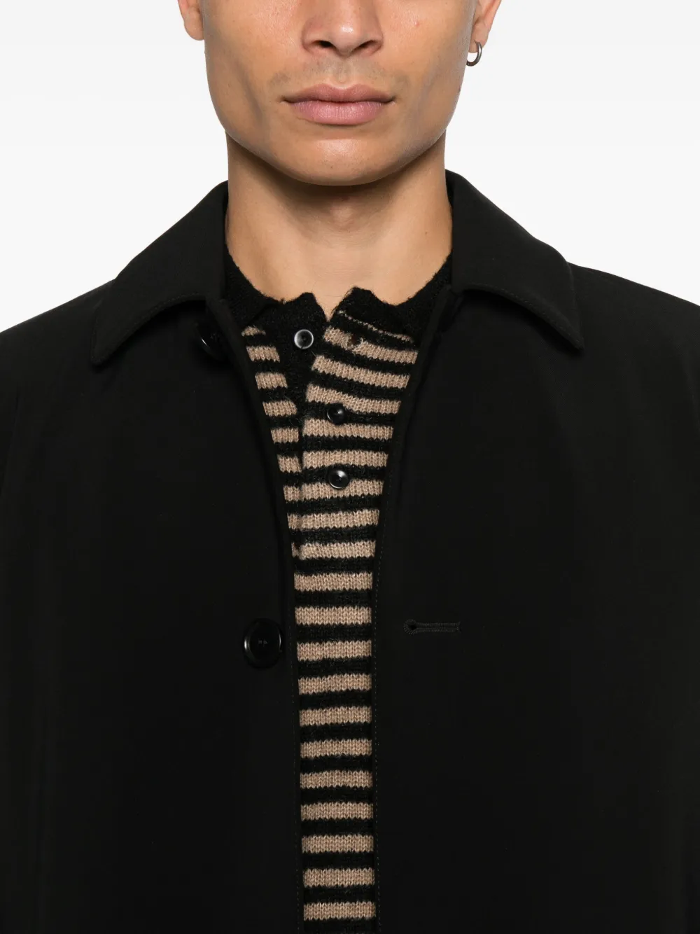 ASPESI Jas met knopen Zwart