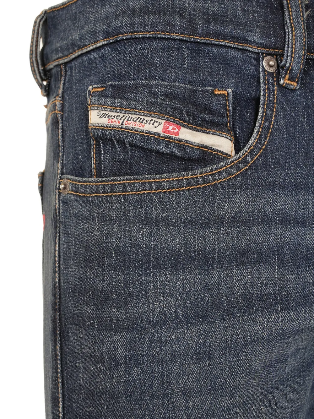 Diesel Jeans met logopatch Blauw