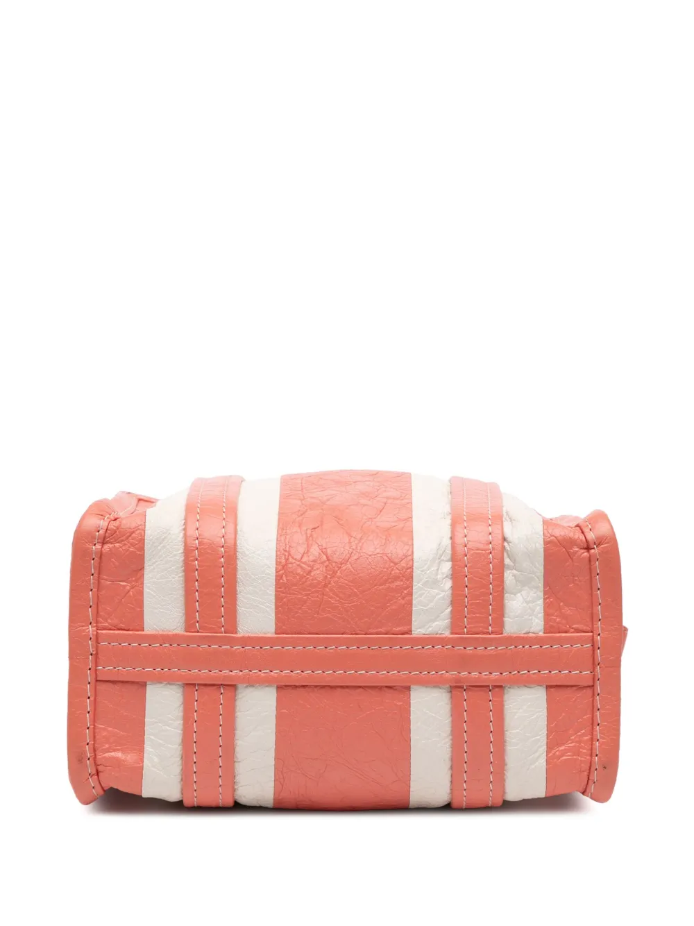 Pre-owned Balenciaga 2017 Xs Lambskin Bazar Shopper Satchel In Pink