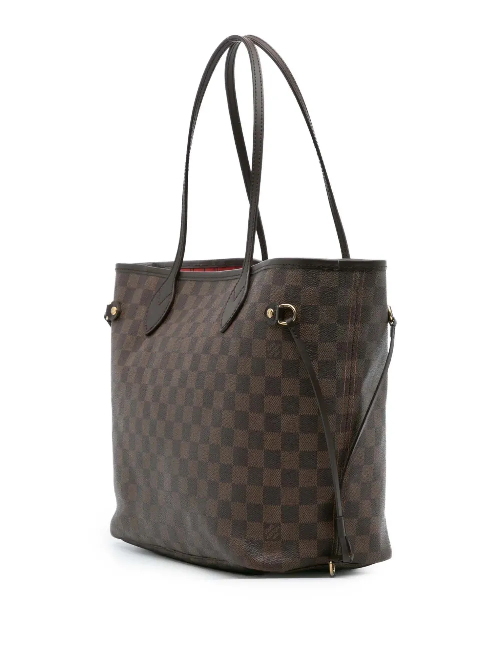 Pre-owned Louis Vuitton 2011 Damier Ebene Neverfull Mm Tote Bag In Brown