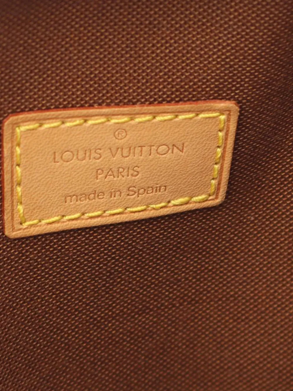 Pre-owned Louis Vuitton 2000 Monogram Pochette Gange Crossbody Bag In Brown