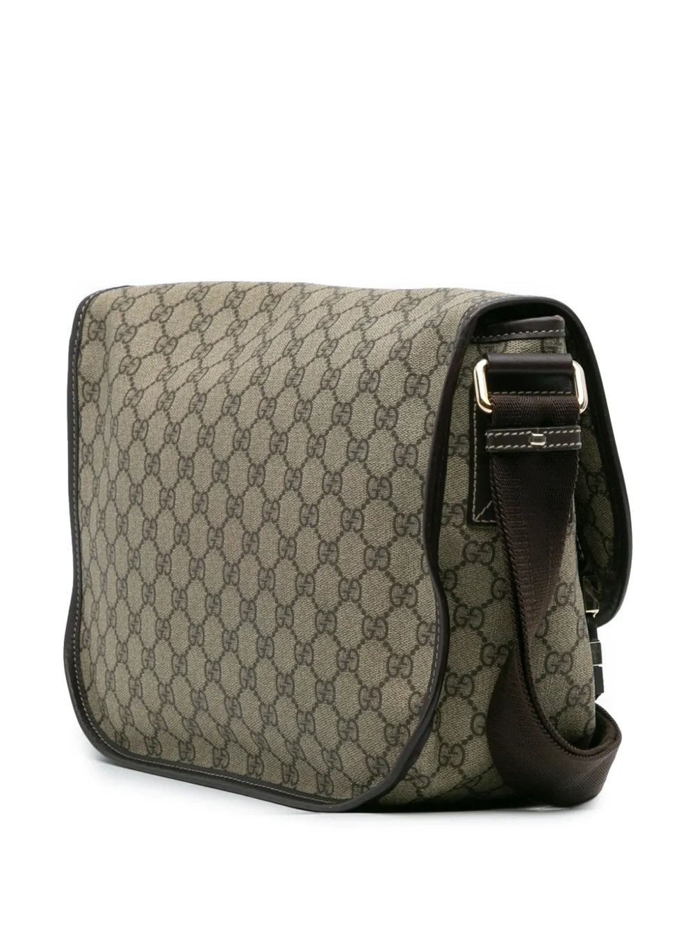 Pre-owned Gucci 2016-2025 Gg Supreme Crossbody Bag In Brown
