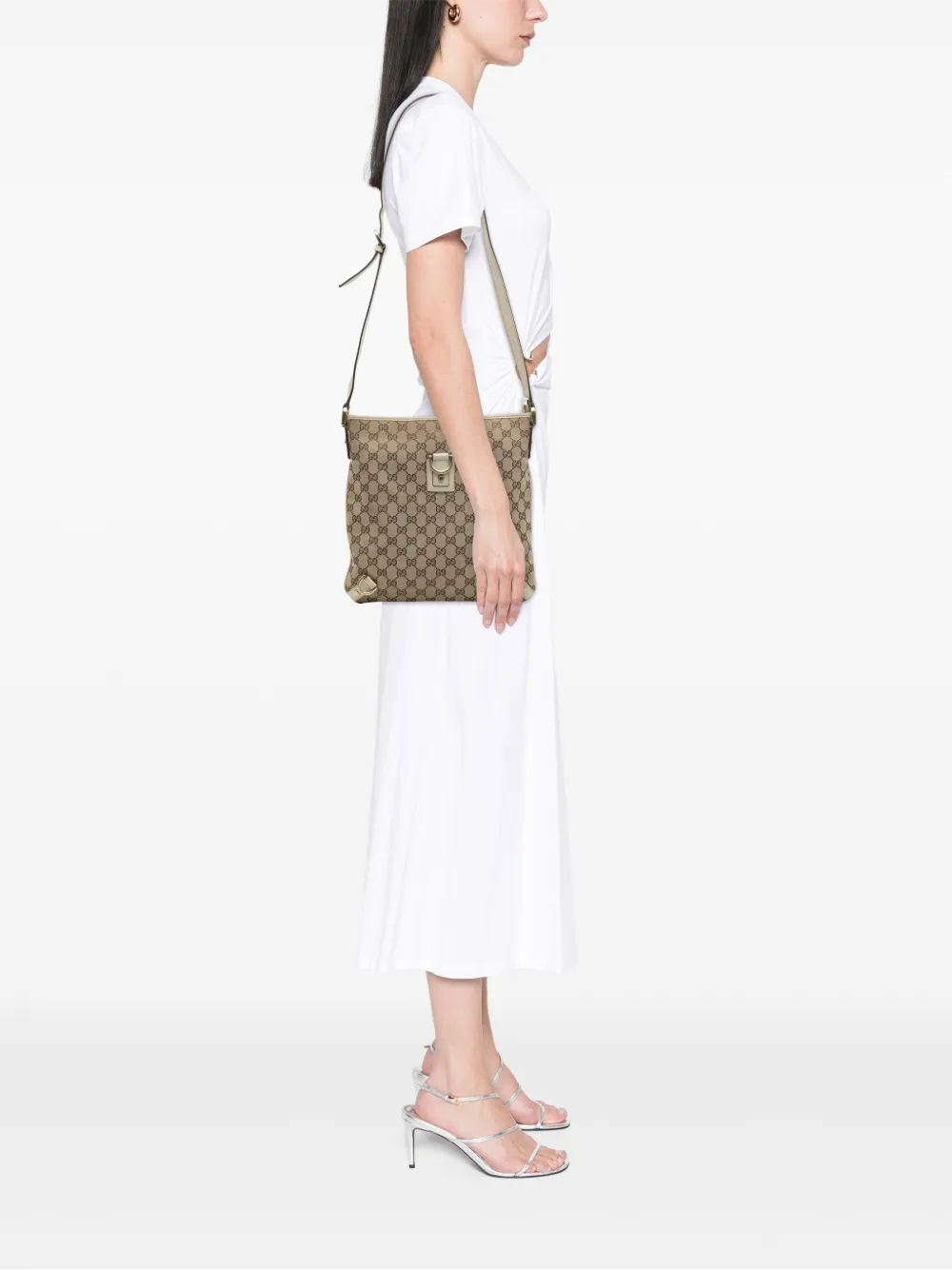 Gucci Pre-Owned Borsa a tracolla Abbey in tela GG con anello a D 2000-2015 | Pre-owned | Image 2