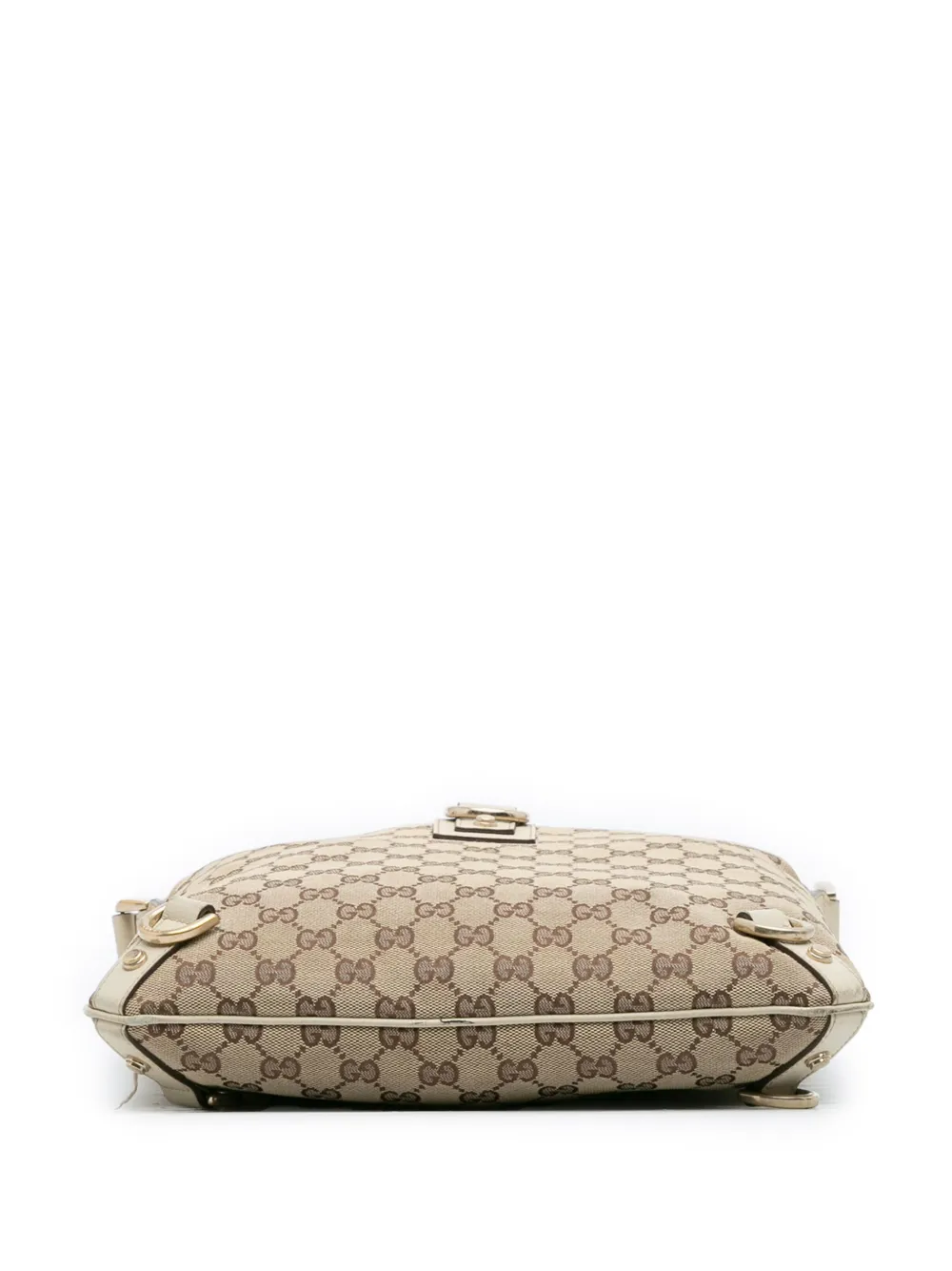 Pre-owned Gucci 2000-2015 Gg Canvas Abbey D Ring Crossbody Bag In Brown