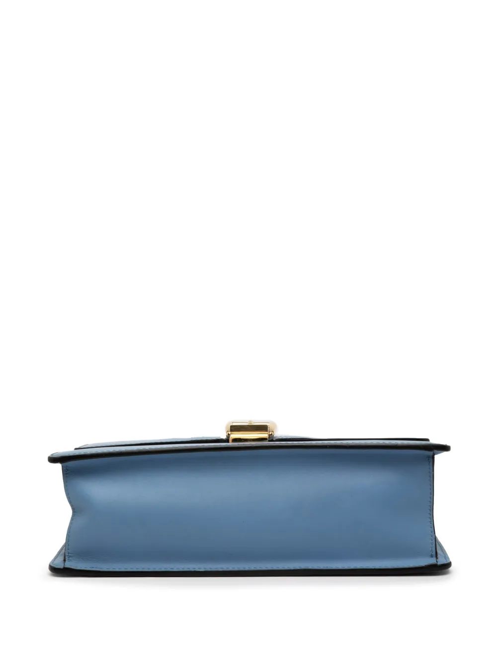 Pre-owned Gucci 2016-2025 Small Leather Sylvie Web Satchel In Blue