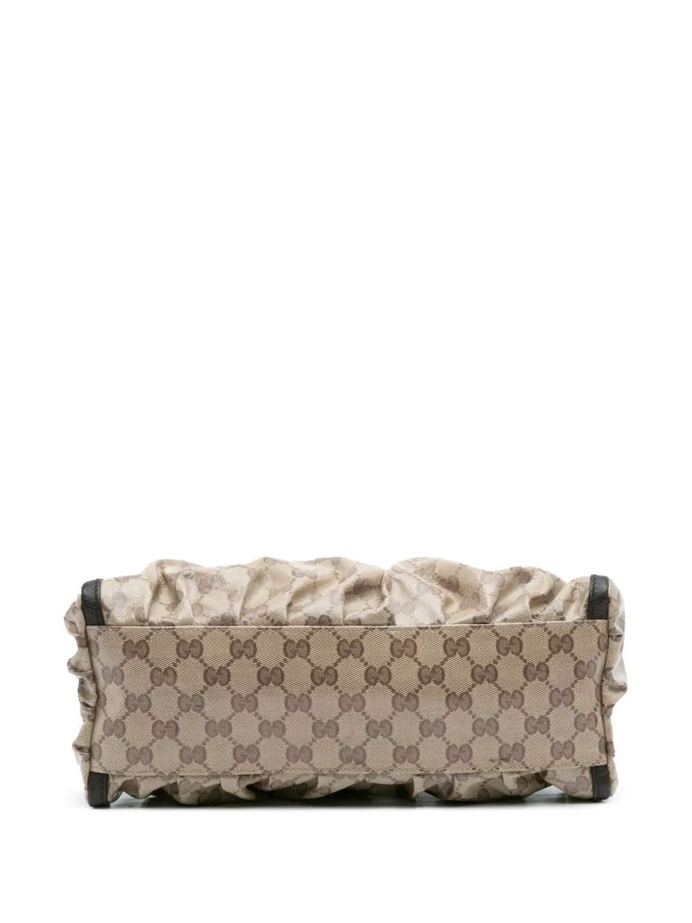 Pre-owned Gucci 2016-2025 Gg Crystal Abbey D Ring Shoulder Bag In Brown