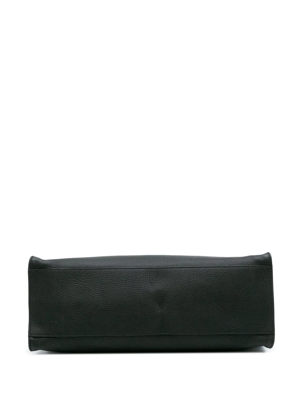 Pre-owned Gucci 2016-2025 Medium Calfskin Bamboo Daily Shopper Satchel In Black