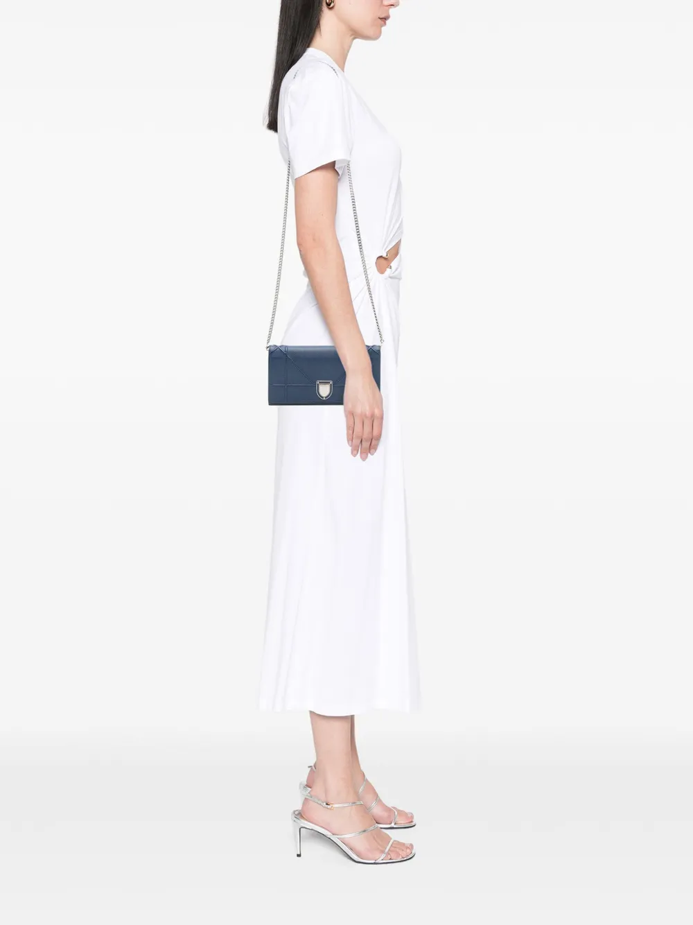 Christian Dior Pre-Owned 2016 ディオラマ クロワジエール ウォレット オン チェーン グレインカーフスキン