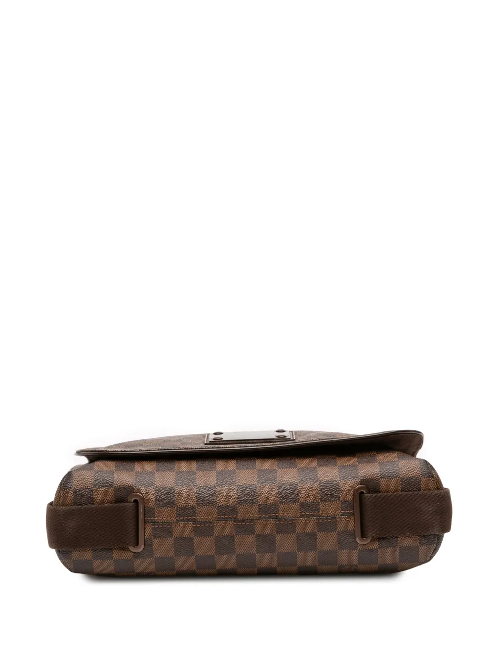 Pre-owned Louis Vuitton 2011 Damier Ebene Brooklyn Mm Crossbody Bag In Brown