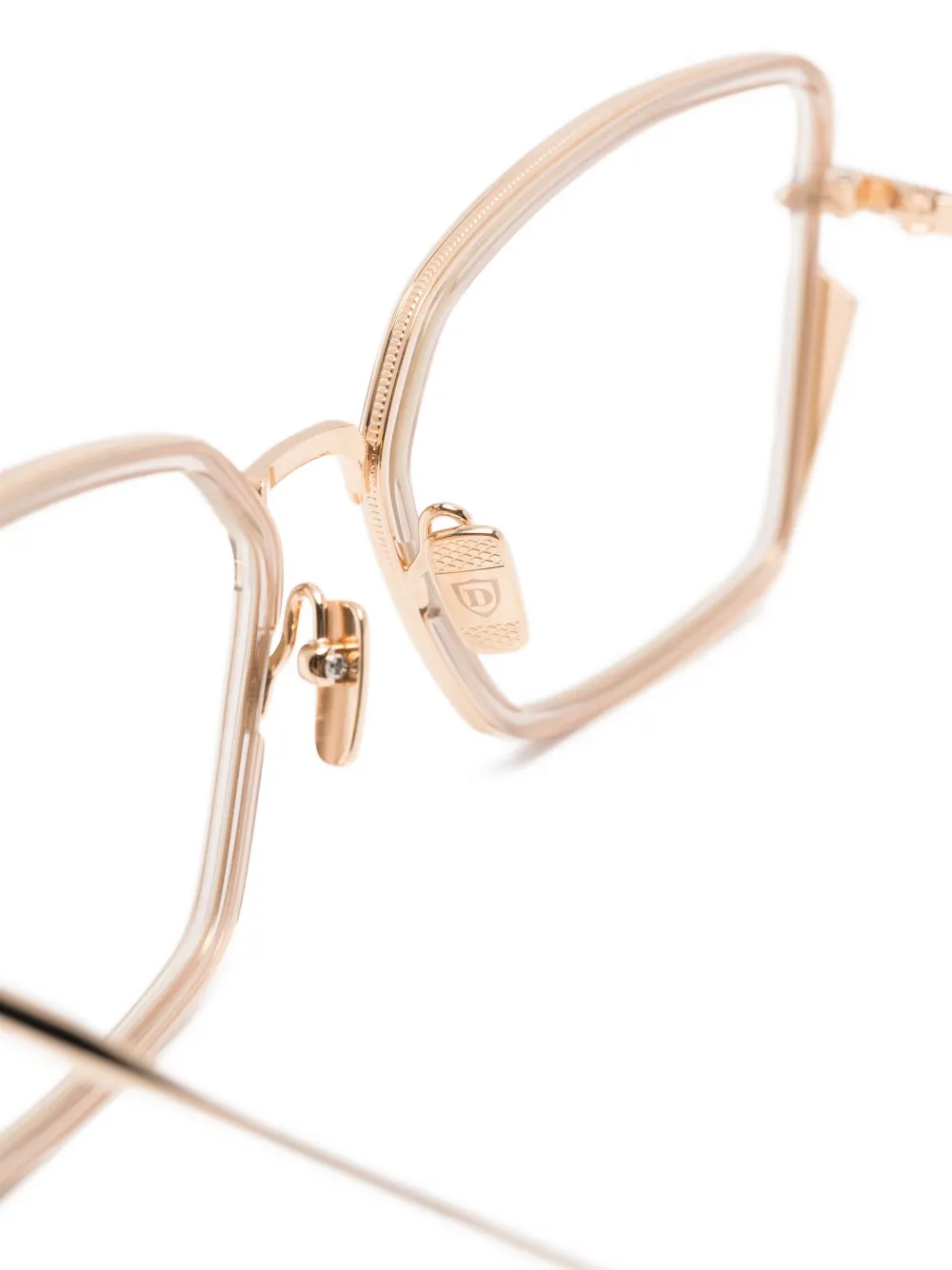  Dita Eyewear Behcka Square-frame Glasses - Gold 