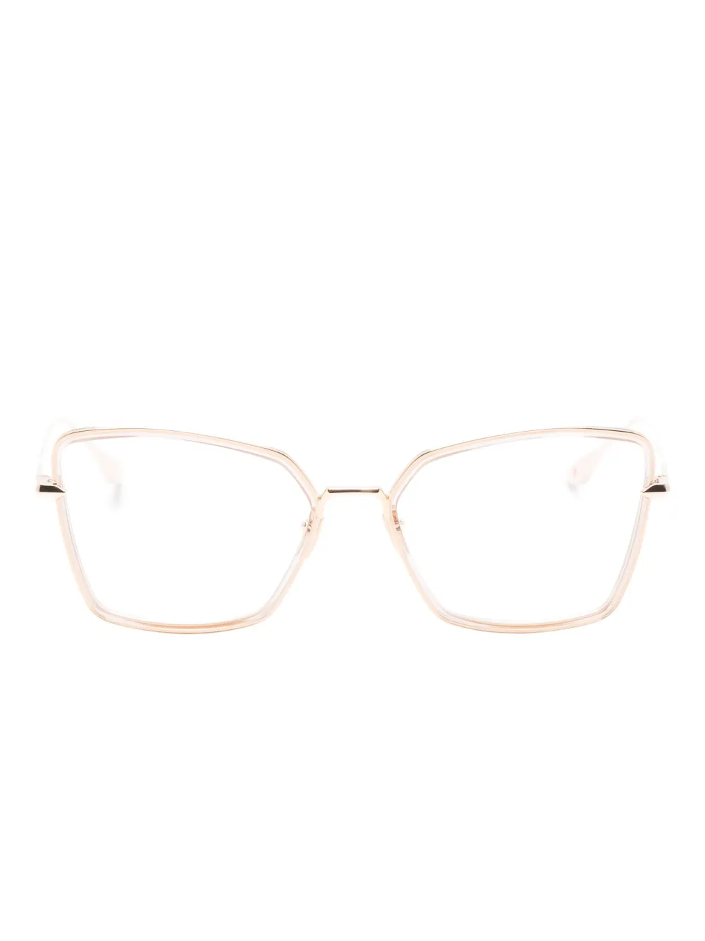 Dita Eyewear Behcka geometric-frames glasses | Gold | Image 1