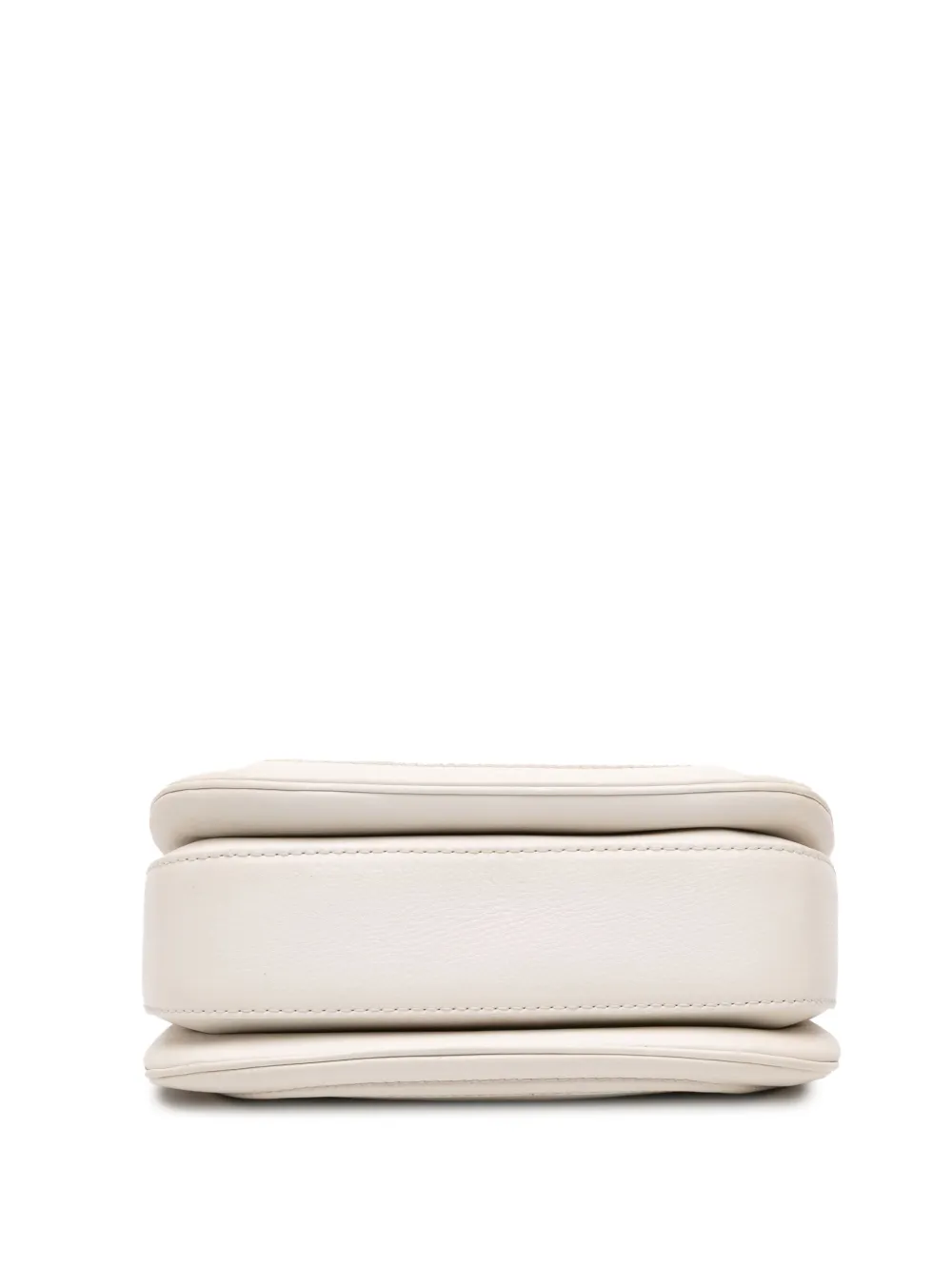 Pre-owned Gucci 2016-2025 Medium Calfskin New Bamboo Top Handle Bag Satchel In White