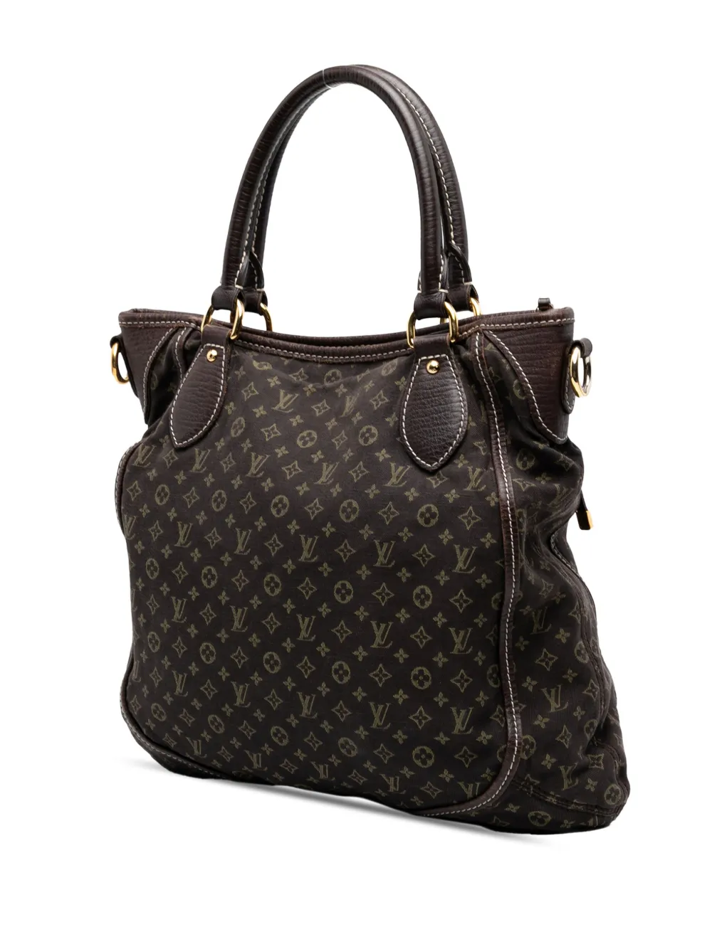 Pre-owned Louis Vuitton 2008 Monogram Mini Lin Besace Angele Satchel In Brown
