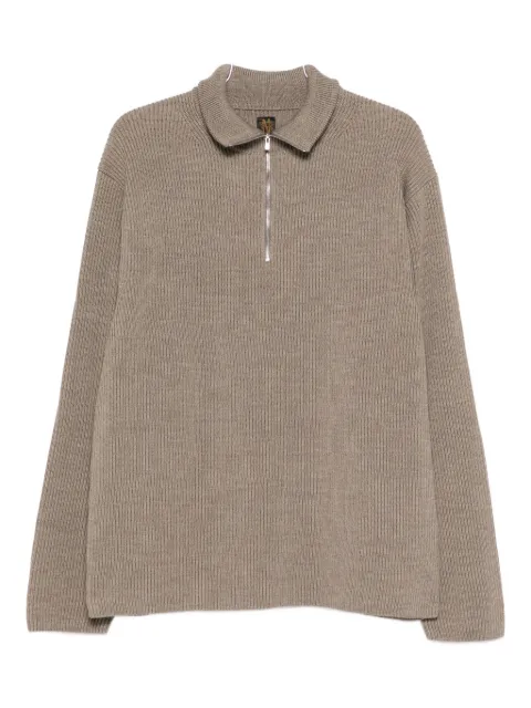 Batoner Japan zip ribbed sweater