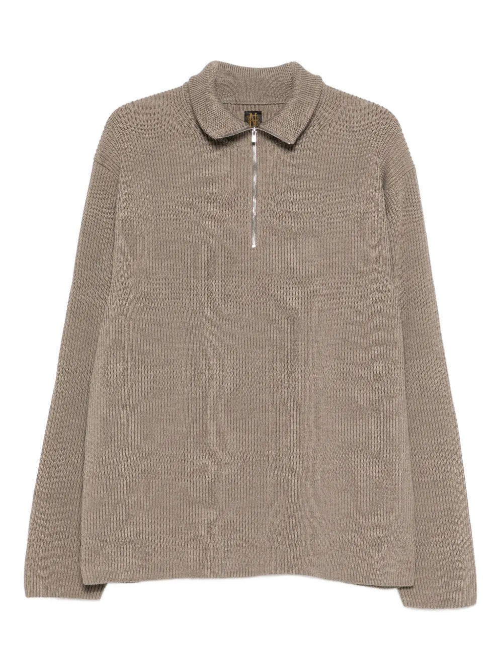 Batoner Japan pull nervuré à fermeture zippée | marron | Image 1