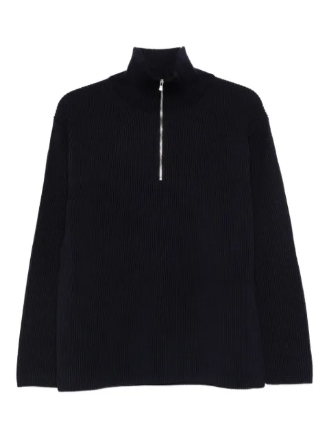Batoner Japan zip ribbed sweater