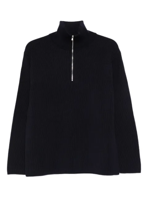 Batoner Japan zip ribbed sweater