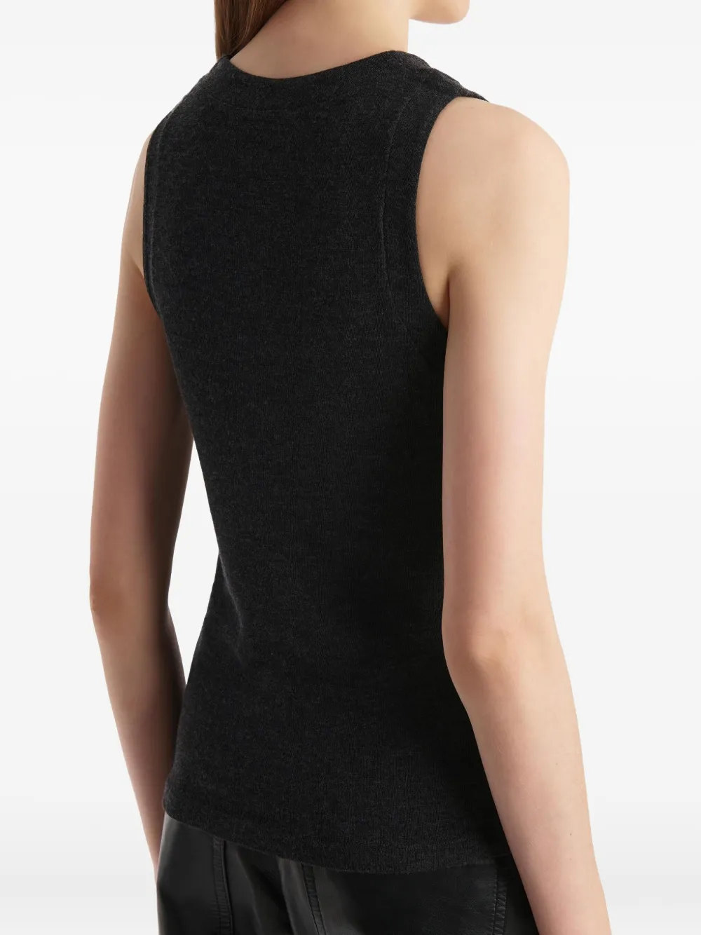 KHAITE Isha mouwloze top Grijs