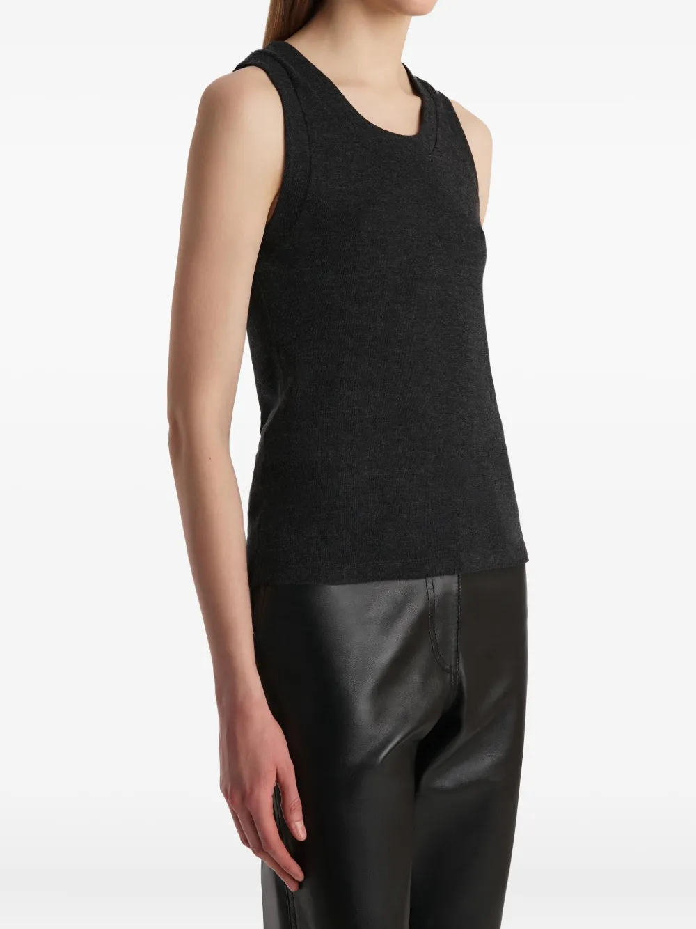 KHAITE Isha mouwloze top Grijs