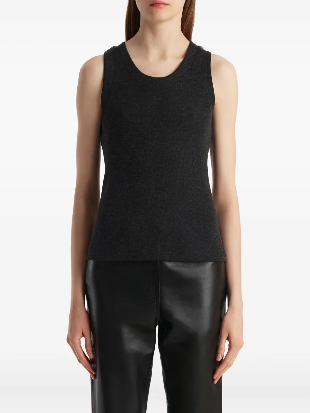 KHAITE Isha mouwloze top Grijs