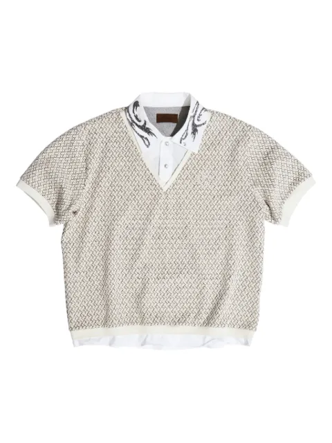 BIRTH OF ROYAL CHILD vine-pattern polo shirt
