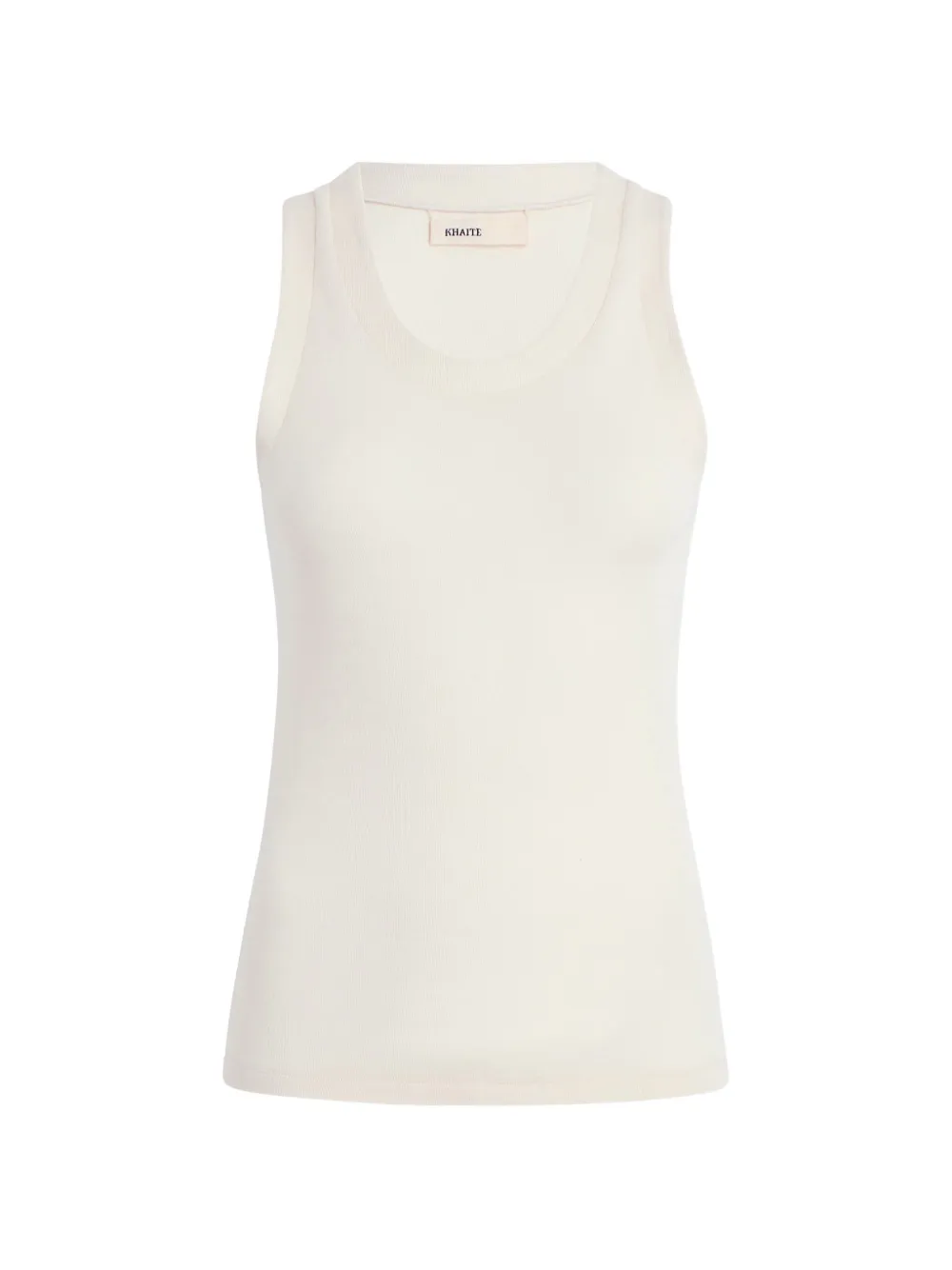 KHAITE Isha mouwloze top Beige