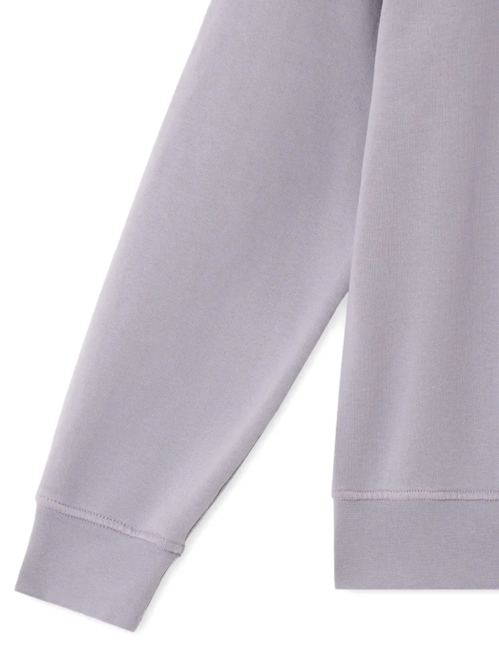 Stone Island Junior Sweater met halve rits en badge Paars