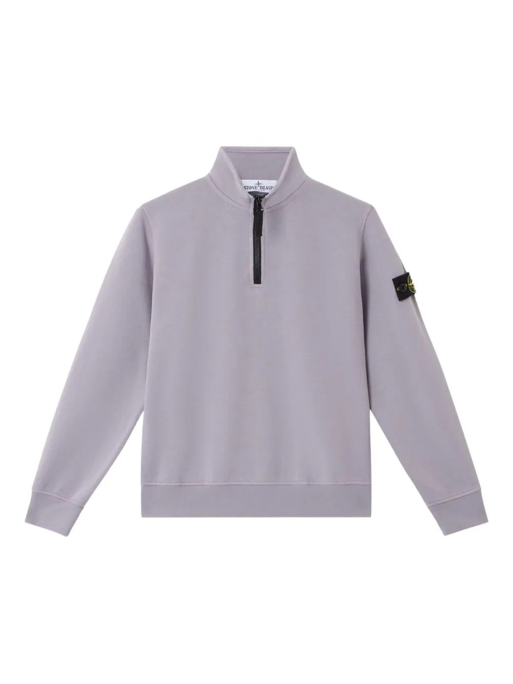 Stone Island Junior half-zip badge sweatshirt - Viola