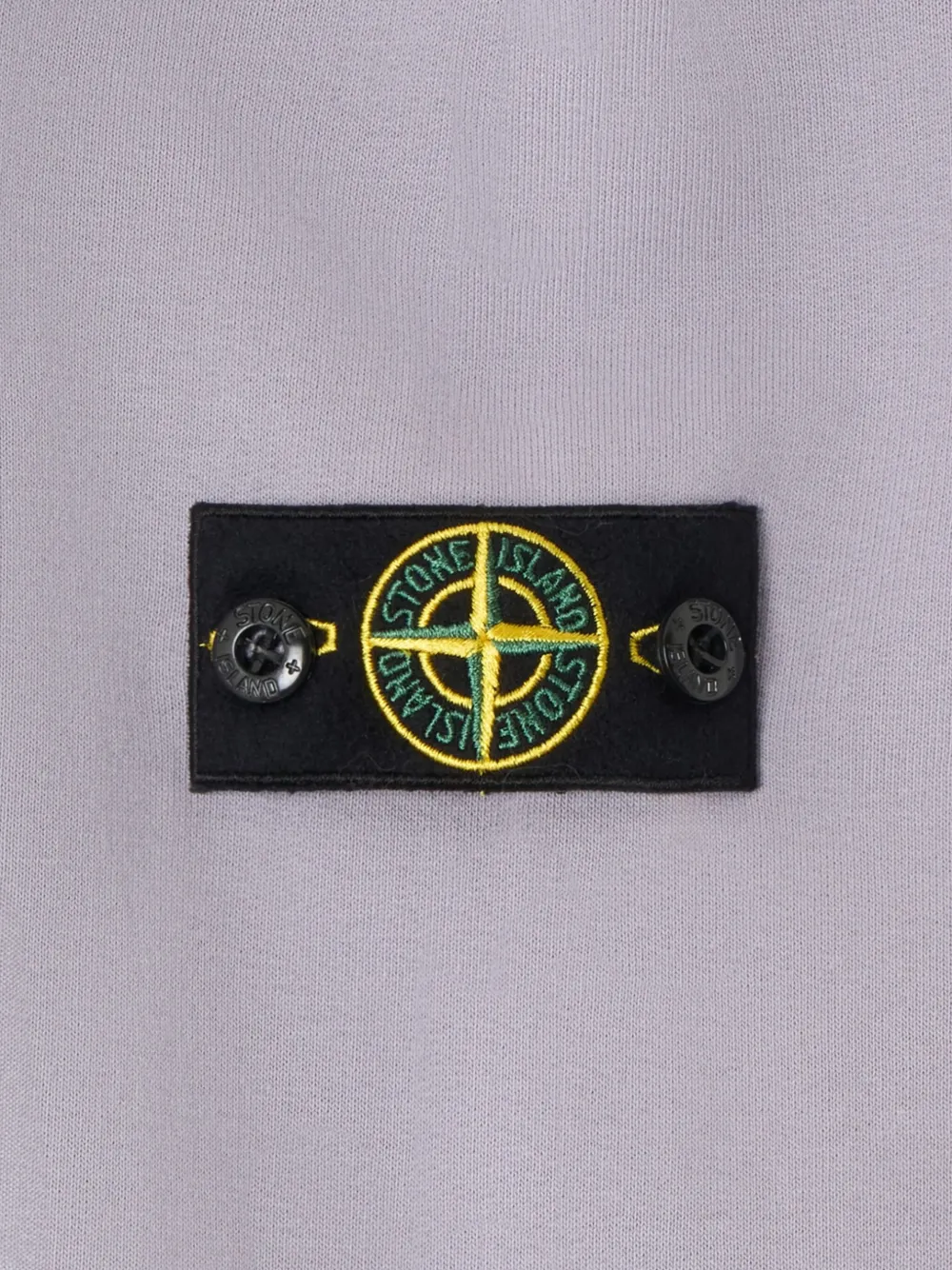 Stone Island Junior Sweater met halve rits en badge Paars