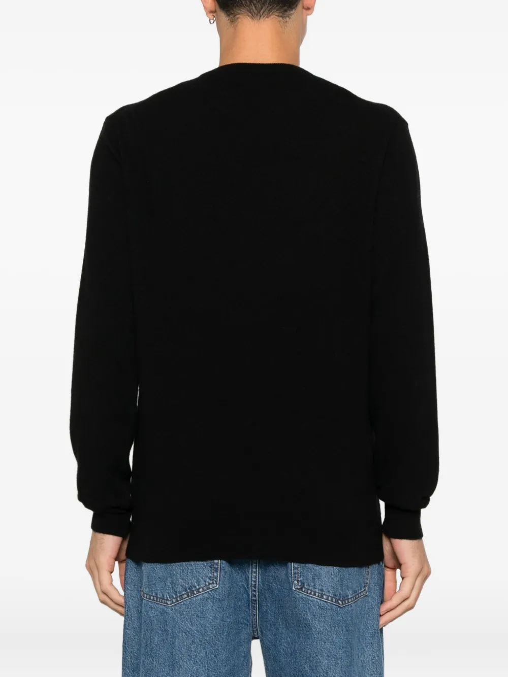 Mc2 Saint Barth Embroidered Heron Sweater In Black