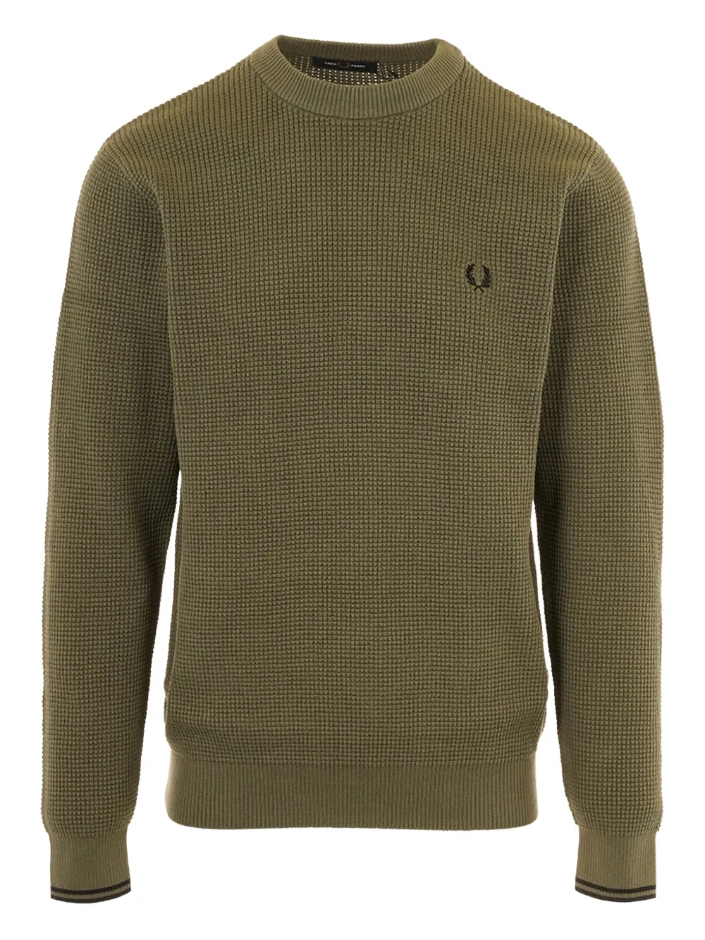 Fred Perry suéter tejido texturizado con logo | verde | Image 1