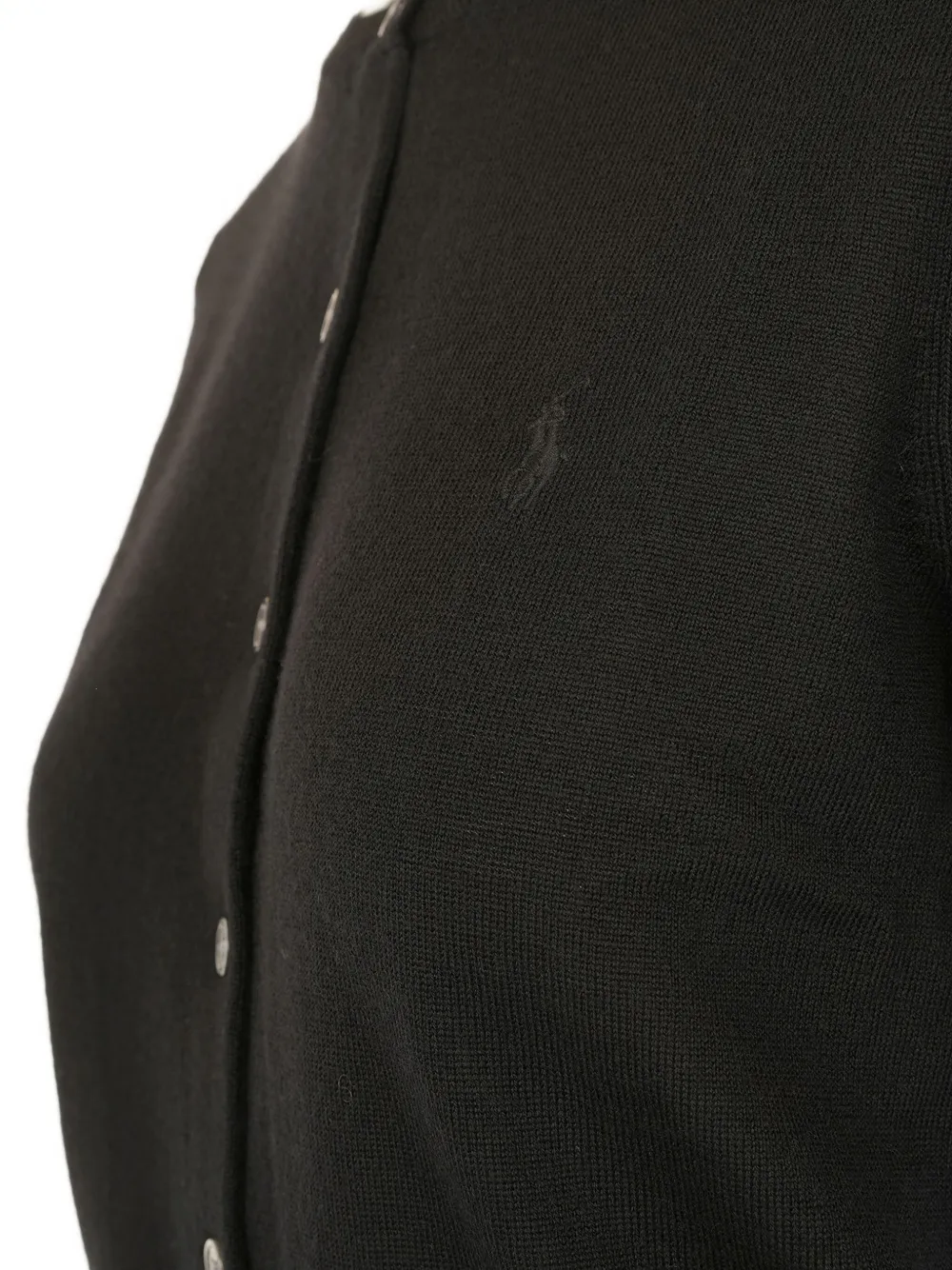 Polo Ralph Lauren Crew-neck Long-sleeve Cardigan In Black