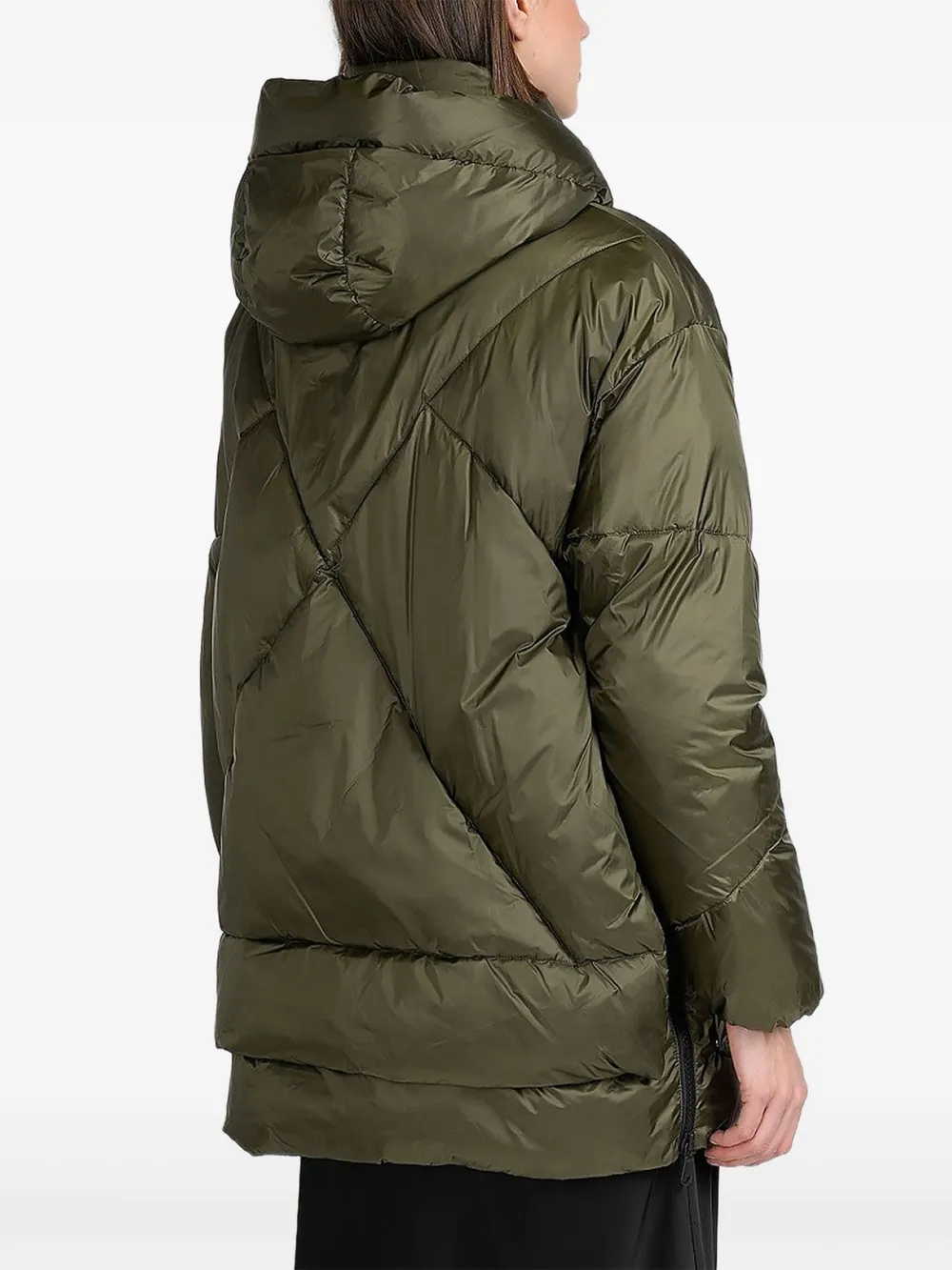 Canadian Eugenie Mid donsjack met capuchon Groen