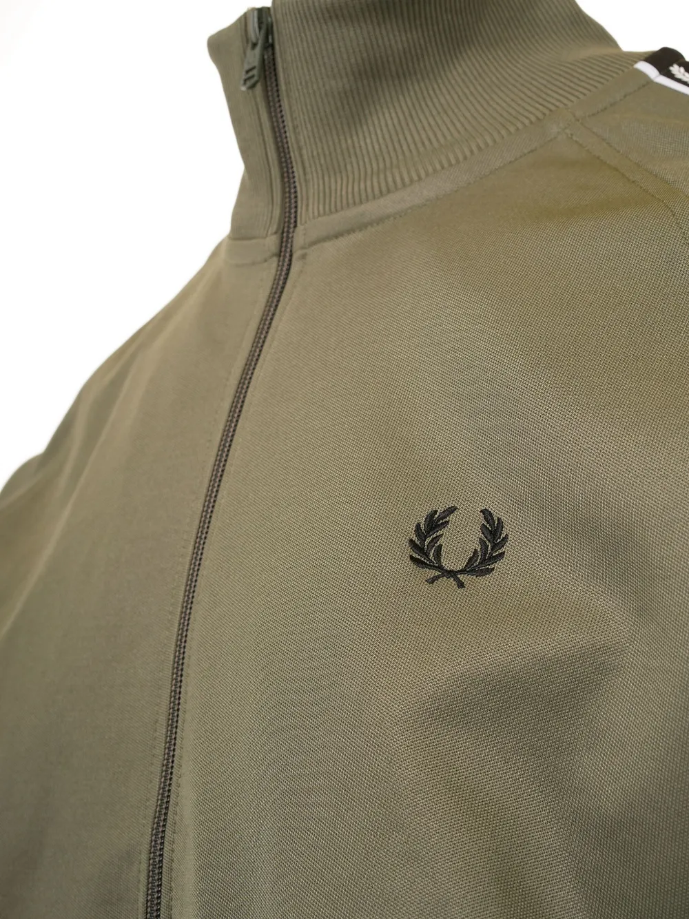 Fred Perry Trui met laurier-krans en rits Groen