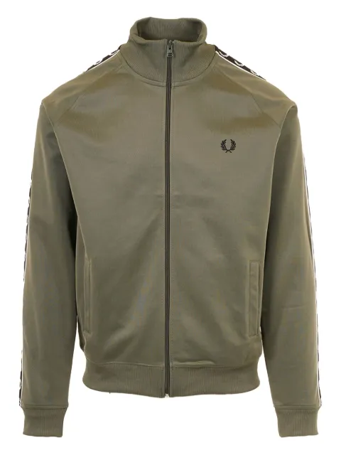 Fred Perry zip-up laurel-wreath sweater