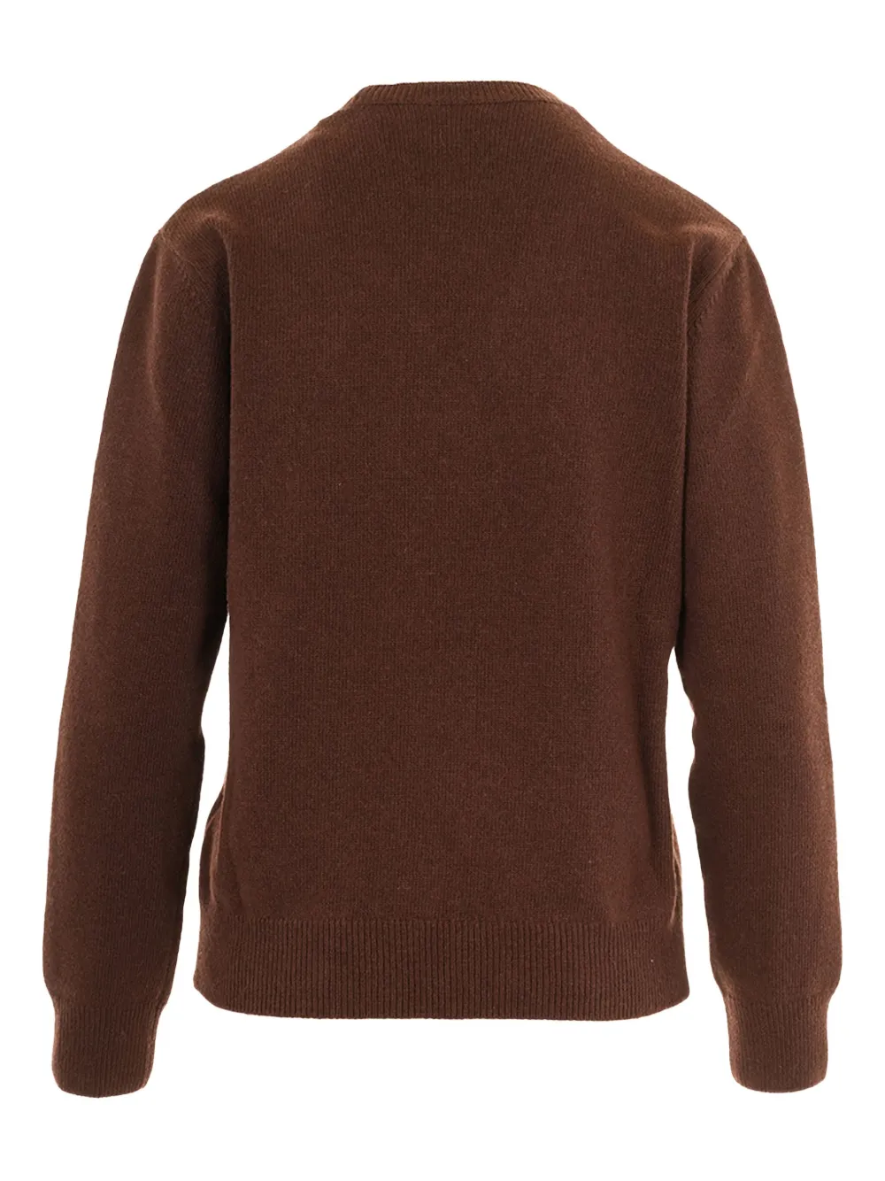 Mc2 Saint Barth Habitue Intarsia Sweater In Brown