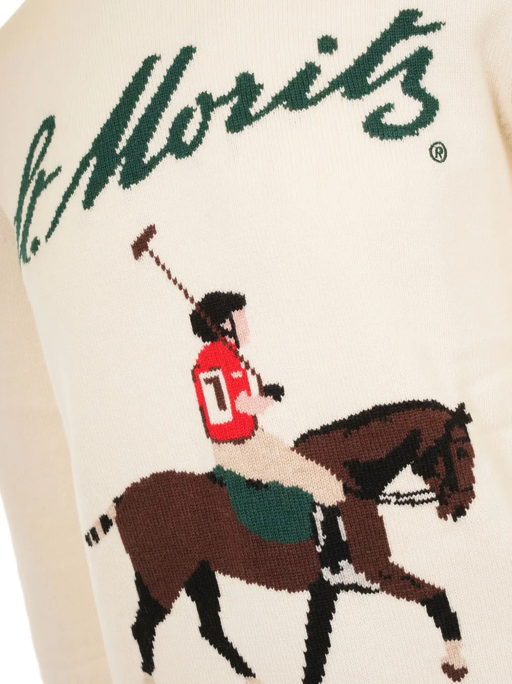 Mc2 Saint Barth Heron Horse Graphic Sweater In Neutral