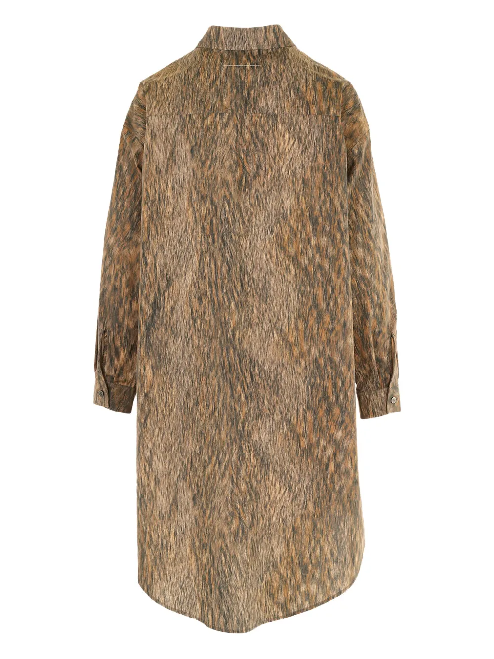 Mm6 Maison Margiela Buttoned Shirt Dress In Brown