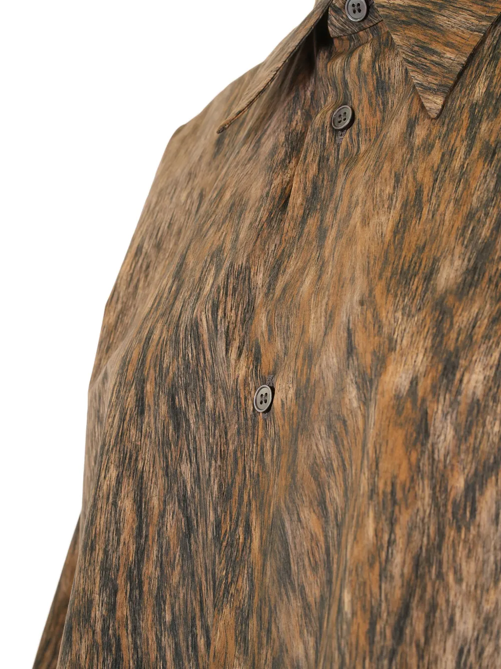 Mm6 Maison Margiela Buttoned Shirt Dress In Brown