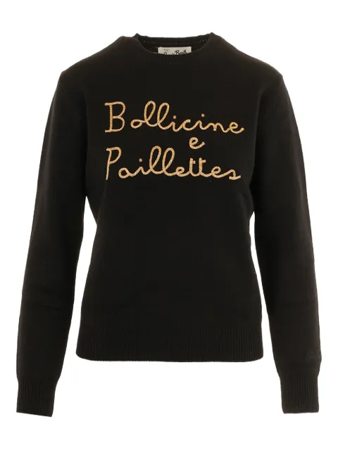 MC2 Saint Barth pull New Queen Bollicine E Pailettes à broderies