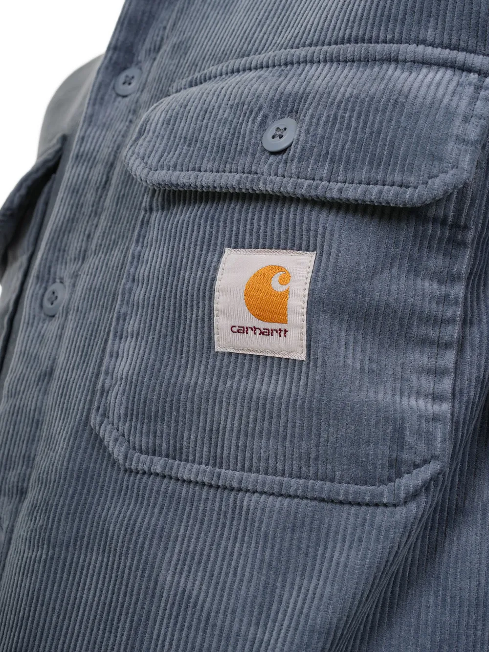 Carhartt WIP Whitsome ribfluwelen overhemd met borstzak Blauw