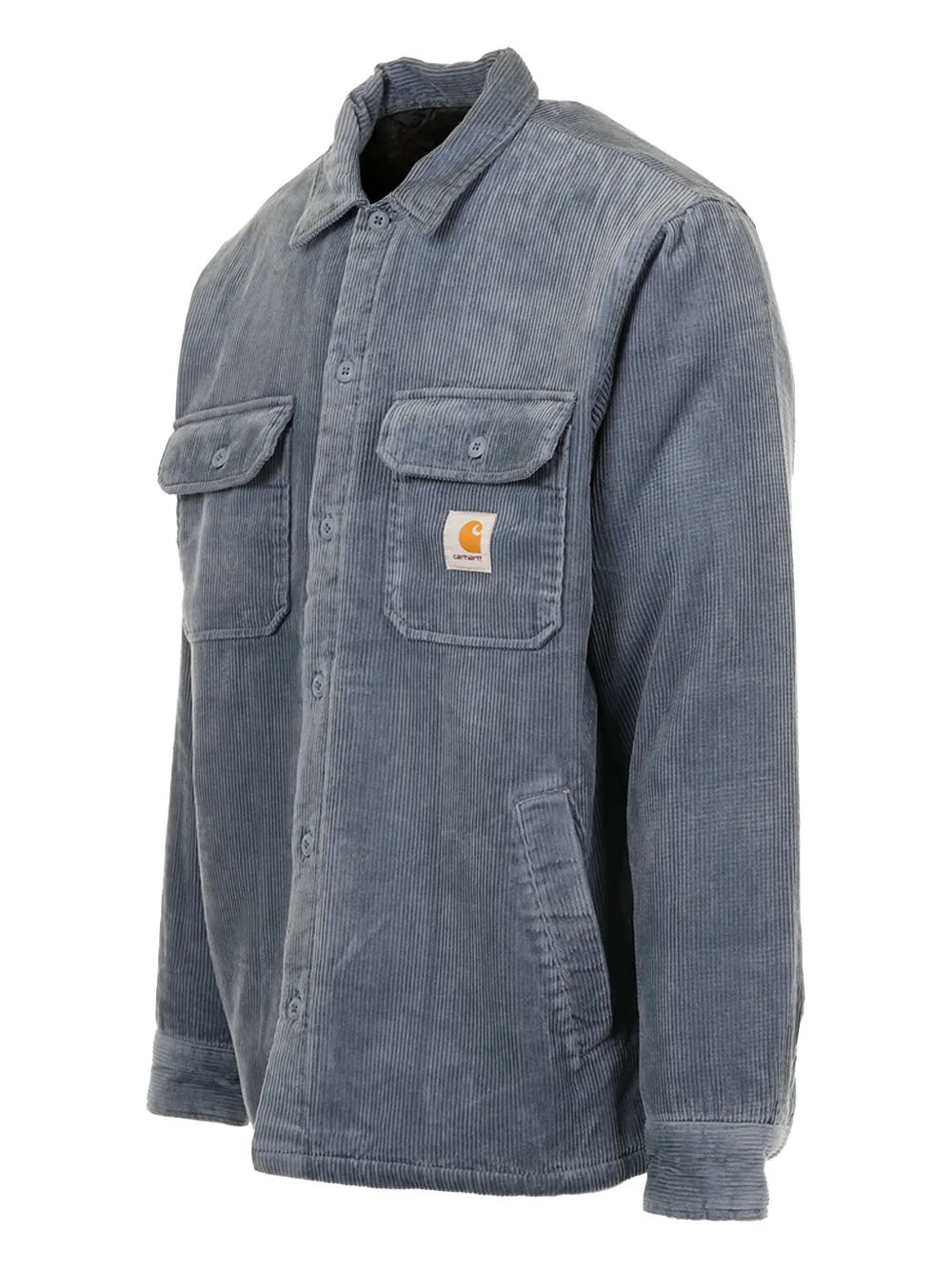 Carhartt WIP Whitsome ribfluwelen overhemd met borstzak Blauw