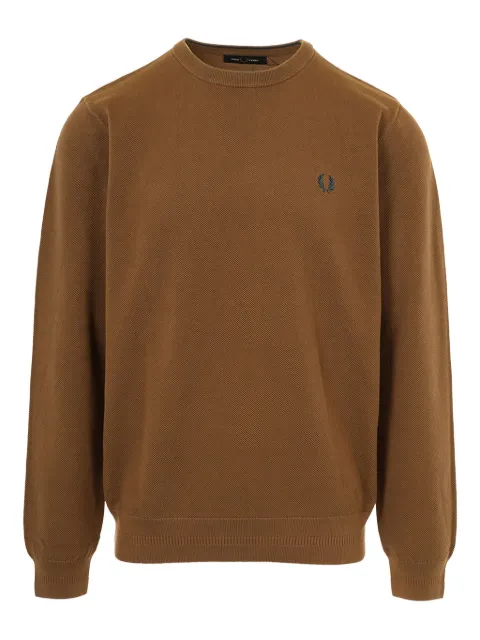 Fred Perry textured logo sweater