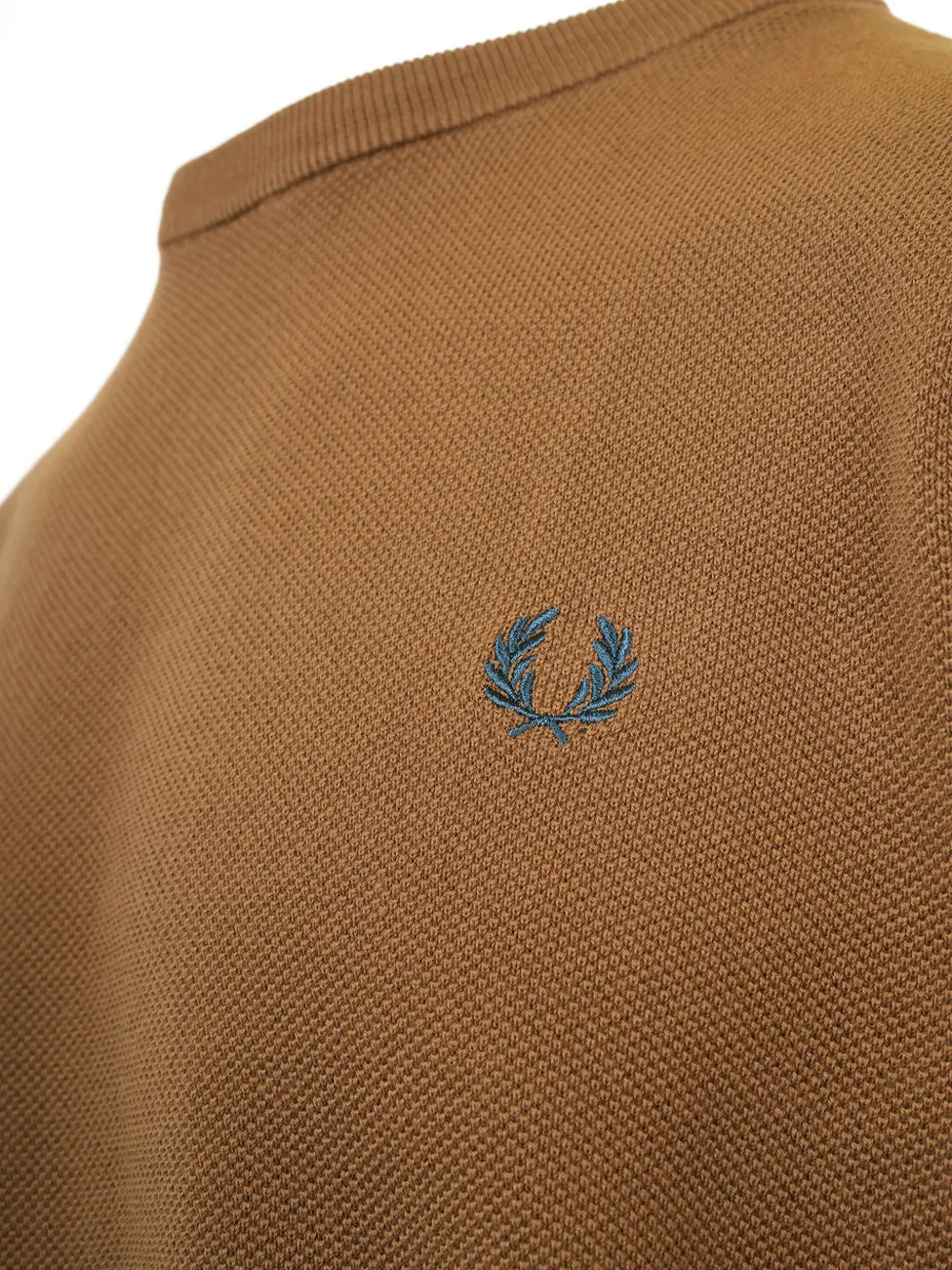 Fred Perry Getextureerde trui met logo Bruin